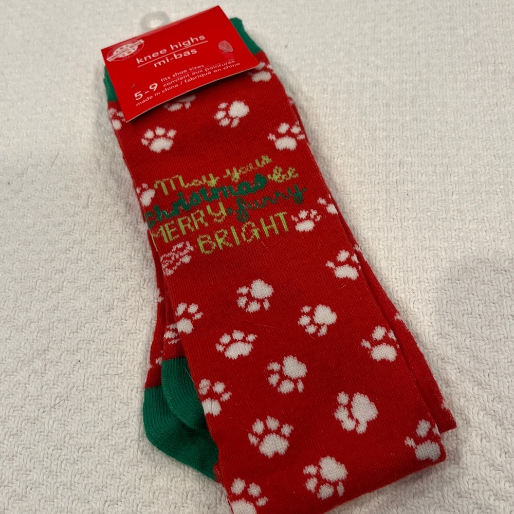 Holiday knee high socks